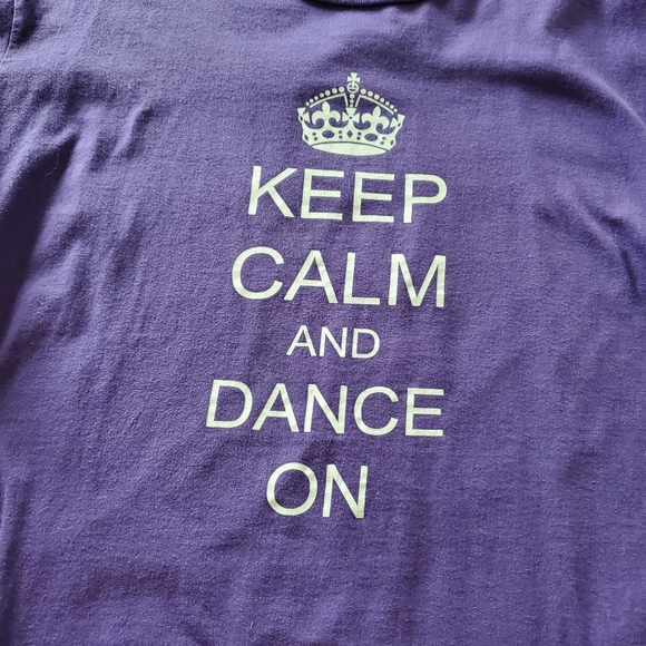 Keep Calm and Dance On Purple T-Shirt - Picture 4 of 8